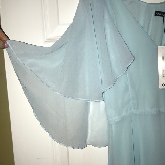 Cape Detail Chiffon Maxi Dress BOOHOO - Picture 4 of 8